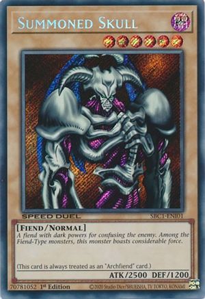 Summoned Skull (Secret Rare) (SBC1-ENI01) - Speed Duel: Streets of Battle City 1st Edition Speed Duel: Streets of Battle City Yugioh Single  Squirtle Squad Card Shop.