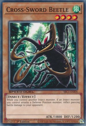 Cross-Sword Beetle (SBC1-ENI04) - Speed Duel: Streets of Battle City 1st Edition Speed Duel: Streets of Battle City Yugioh Single  Squirtle Squad Card Shop.