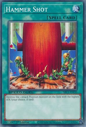 Hammer Shot (SBC1-ENI30) - Speed Duel: Streets of Battle City 1st Edition Speed Duel: Streets of Battle City Yugioh Single  Squirtle Squad Card Shop.