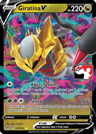 Giratina V 130/196  - Holofoil Prize Pack Series Cards - Ultra Rare Prize Pack Series Cards Pokemon Single  Squirtle Squad Card Shop.