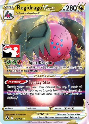 Regidrago VSTAR 136  - Holofoil Prize Pack Series Cards - Ultra Rare Prize Pack Series Cards Pokemon Single  Squirtle Squad Card Shop.