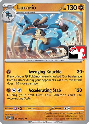 Lucario 114/198  Prize Pack Series Cards - Uncommon Prize Pack Series Cards Pokemon Single  Squirtle Squad Card Shop.