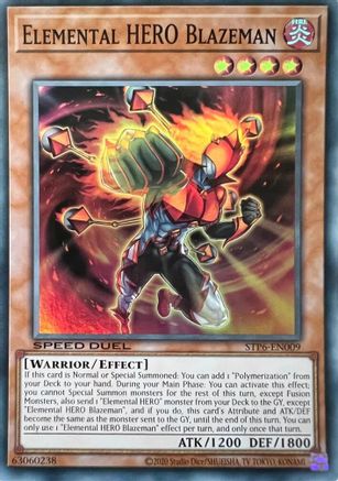 Elemental HERO Blazeman (STP6-EN009) - Speed Duel: Tournament Pack 6 Unlimited Speed Duel: Tournament Pack 6 Yugioh Single  Squirtle Squad Card Shop.