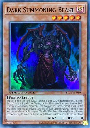 Dark Summoning Beast (STP6-EN010) - Speed Duel: Tournament Pack 6 Unlimited Speed Duel: Tournament Pack 6 Yugioh Single  Squirtle Squad Card Shop.