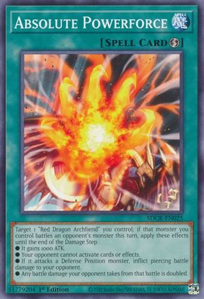 Absolute Powerforce (SDCK-EN025) - Structure Deck: The Crimson King 1st Edition Structure Deck: The Crimson King Yugioh Single  Squirtle Squad Card Shop.