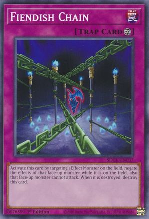 Fiendish Chain (SDCK-EN037) - Structure Deck: The Crimson King 1st Edition Structure Deck: The Crimson King Yugioh Single  Squirtle Squad Card Shop.