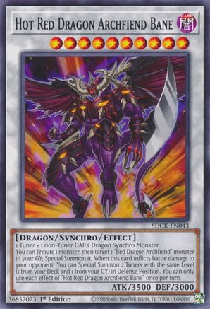 Hot Red Dragon Archfiend Bane (SDCK-EN043) - Structure Deck: The Crimson King 1st Edition Structure Deck: The Crimson King Yugioh Single  Squirtle Squad Card Shop.