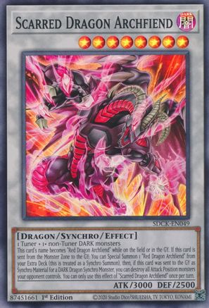 Scarred Dragon Archfiend (SDCK-EN049) - Structure Deck: The Crimson King 1st Edition Structure Deck: The Crimson King Yugioh Single  Squirtle Squad Card Shop.