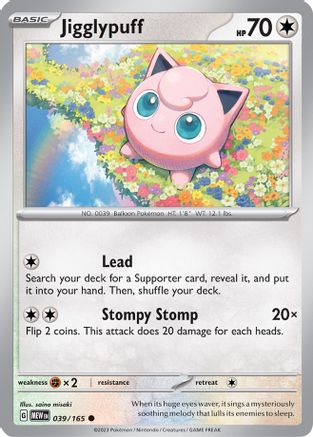 Jigglypuff 039  - Reverse Holofoil SV Scarlet & Violet 151 - Common SV: Scarlet & Violet 151 Pokemon Single  Squirtle Squad Card Shop.