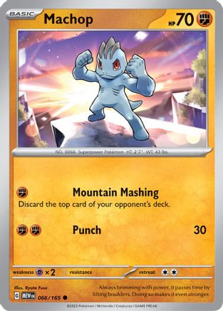 Machop 066  - Reverse Holofoil SV Scarlet & Violet 151 - Common SV: Scarlet & Violet 151 Pokemon Single  Squirtle Squad Card Shop.