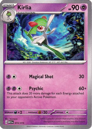 Kirlia 015  McDonalds Promos 2023 - Promo McDonald's Promos 2023 Pokemon Single  Squirtle Squad Card Shop.