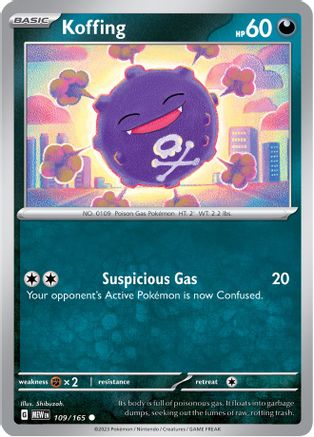 Koffing 109  - Reverse Holofoil SV Scarlet & Violet 151 - Common SV: Scarlet & Violet 151 Pokemon Single  Squirtle Squad Card Shop.