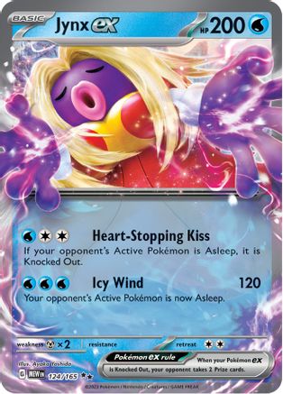 Jynx ex 124/165  - Holofoil SV Scarlet & Violet 151 - Double Rare SV: Scarlet & Violet 151 Pokemon Single  Squirtle Squad Card Shop.