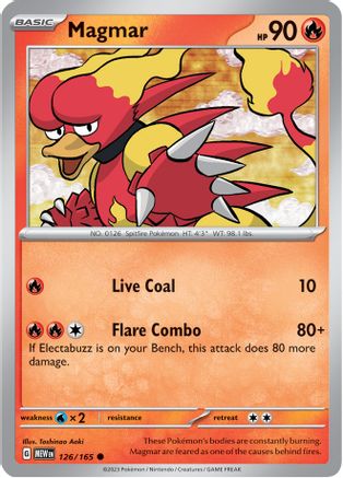 Magmar 126  - Reverse Holofoil SV Scarlet & Violet 151 - Common SV: Scarlet & Violet 151 Pokemon Single  Squirtle Squad Card Shop.