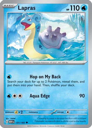 Lapras 131  SV Scarlet & Violet 151 - Uncommon SV: Scarlet & Violet 151 Pokemon Single  Squirtle Squad Card Shop.