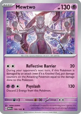 Mewtwo 150  - Holofoil SV Scarlet & Violet 151 - Rare SV: Scarlet & Violet 151 Pokemon Single  Squirtle Squad Card Shop.