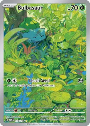 Pokémon TCG - Bulbasaur 166/165 - Scarlet & Violet 151 Illustration Rare SV: Scarlet & Violet 151 Pokemon Single  Squirtle Squad Card Shop.