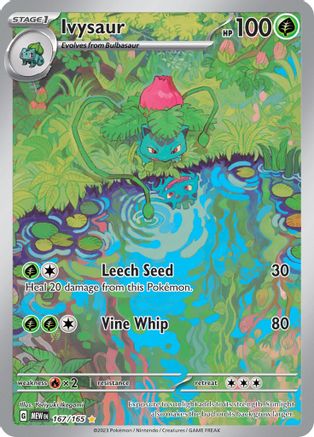 Ivysaur 167/165  - Holofoil SV Scarlet & Violet 151 - Illustration Rare SV: Scarlet & Violet 151 Pokemon Single  Squirtle Squad Card Shop.