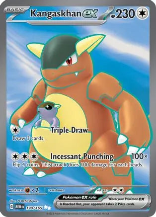 Kangaskhan ex 190/165  - Holofoil SV Scarlet & Violet 151 - Ultra Rare SV: Scarlet & Violet 151 Pokemon Single  Squirtle Squad Card Shop.