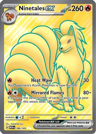 Ninetales ex 186/165  - Holofoil SV Scarlet & Violet 151 - Ultra Rare SV: Scarlet & Violet 151 Pokemon Single  Squirtle Squad Card Shop.