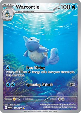 Wartortle 171/165  - Holofoil SV Scarlet & Violet 151 - Illustration Rare SV: Scarlet & Violet 151 Pokemon Single  Squirtle Squad Card Shop.