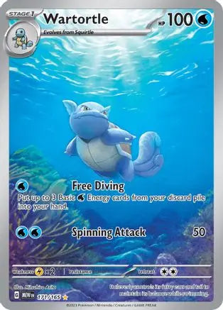 Wartortle 171/165  - Holofoil SV Scarlet & Violet 151 - Illustration Rare