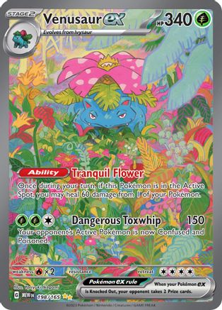 Venusaur ex 198/165  - Holofoil SV Scarlet & Violet 151 - Special Illustration Rare SV: Scarlet & Violet 151 Pokemon Single  Squirtle Squad Card Shop.