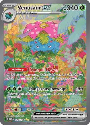Venusaur ex 198/165  - Holofoil SV Scarlet & Violet 151 - Special Illustration Rare SV: Scarlet & Violet 151 Pokemon Single  Squirtle Squad Card Shop.