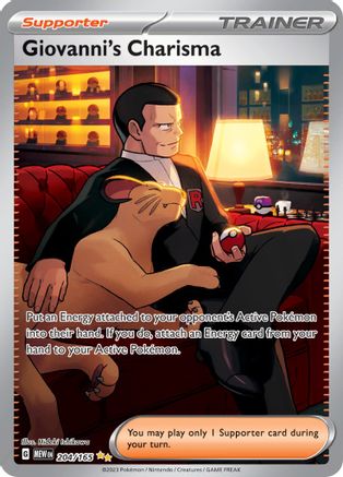 Giovanni's Charisma 204/165  - Holofoil SV Scarlet & Violet 151 - Special Illustration Rare SV: Scarlet & Violet 151 Pokemon Single  Squirtle Squad Card Shop.