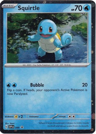 Squirtle (Cosmos Holo) 048  - Holofoil SV Scarlet & Violet Promo Cards - Promo SV: Scarlet & Violet Promo Cards Pokemon Single  Squirtle Squad Card Shop.