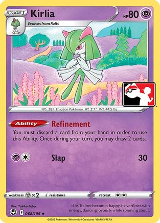 Kirlia 068  - Holofoil Prize Pack Series Cards - Uncommon Prize Pack Series Cards Pokemon Single  Squirtle Squad Card Shop.
