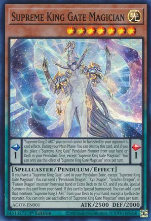Supreme King Gate Magician (AGOV-EN001) - Age of Overlord 1st Edition Age of Overlord Yugioh Single  Squirtle Squad Card Shop.