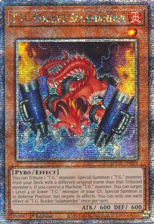 T.G. Rocket Salamander (Quarter Century Secret Rare) (AGOV-EN003) - Age of Overlord 1st Edition Age of Overlord Yugioh Single  Squirtle Squad Card Shop.