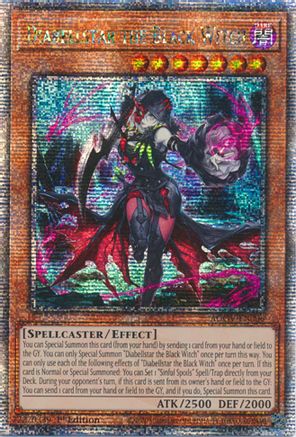 Diabellstar the Black Witch (Quarter Century Secret Rare) (AGOV-EN006) - Age of Overlord 1st Edition Age of Overlord Yugioh Single  Squirtle Squad Card Shop.