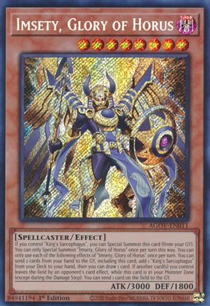 Imsety, Glory of Horus (AGOV-EN011) - Age of Overlord 1st Edition Age of Overlord Yugioh Single  Squirtle Squad Card Shop.