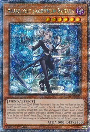 Arias the Labrynth Butler (Quarter Century Secret Rare) (AGOV-EN017) - Age of Overlord 1st Edition Age of Overlord Yugioh Single  Squirtle Squad Card Shop.