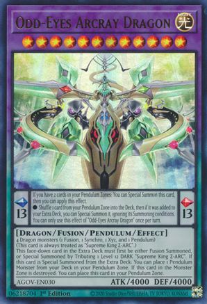 Odd-Eyes Arcray Dragon (AGOV-EN030) - Age of Overlord 1st Edition Age of Overlord Yugioh Single  Squirtle Squad Card Shop.