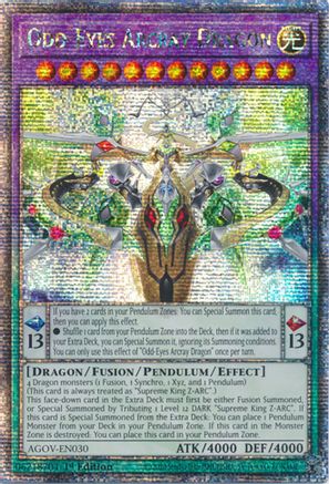 Odd-Eyes Arcray Dragon (Quarter Century Secret Rare) (AGOV-EN030) - Age of Overlord 1st Edition Age of Overlord Yugioh Single  Squirtle Squad Card Shop.