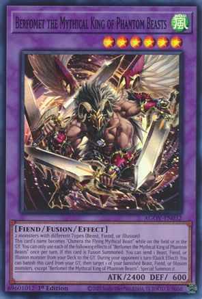 Berfomet the Mythical King of Phantom Beasts (AGOV-EN032) - Age of Overlord 1st Edition Age of Overlord Yugioh Single  Squirtle Squad Card Shop.