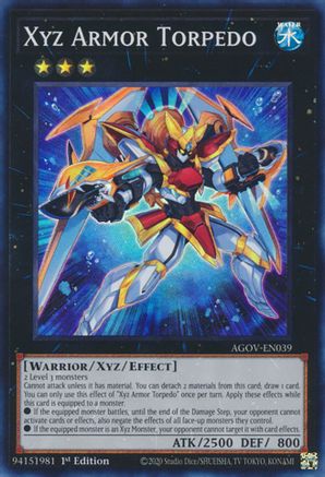 Xyz Armor Torpedo (AGOV-EN039) - Age of Overlord 1st Edition Age of Overlord Yugioh Single  Squirtle Squad Card Shop.
