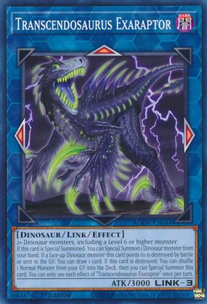Transcendosaurus Exaraptor (AGOV-EN044) - Age of Overlord 1st Edition Age of Overlord Yugioh Single  Squirtle Squad Card Shop.