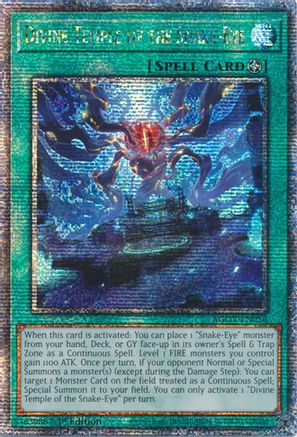 Divine Temple of the Snake-Eye (Quarter Century Secret Rare) (AGOV-EN056) - Age of Overlord 1st Edition Age of Overlord Yugioh Single  Squirtle Squad Card Shop.