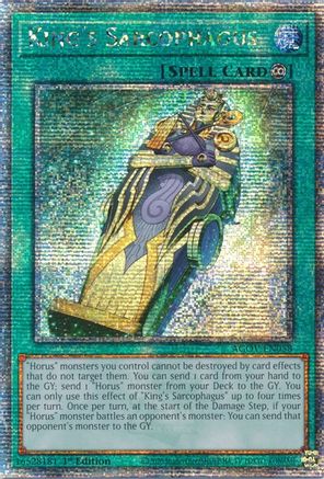 King's Sarcophagus (Quarter Century Secret Rare) (AGOV-EN058) - Age of Overlord 1st Edition Age of Overlord Yugioh Single  Squirtle Squad Card Shop.