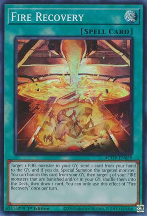 Fire Recovery (AGOV-EN059) - Age of Overlord 1st Edition Age of Overlord Yugioh Single  Squirtle Squad Card Shop.