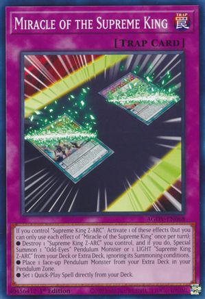 Miracle of the Supreme King (AGOV-EN068) - Age of Overlord 1st Edition Age of Overlord Yugioh Single  Squirtle Squad Card Shop.