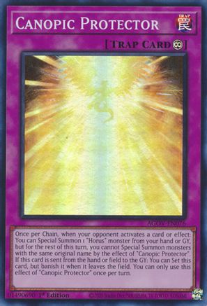 Canopic Protector (AGOV-EN076) - Age of Overlord 1st Edition Age of Overlord Yugioh Single  Squirtle Squad Card Shop.