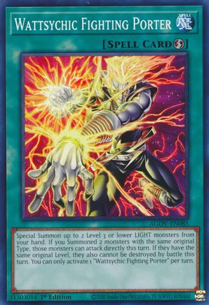 Wattsychic Fighting Porter (AGOV-EN085) - Age of Overlord 1st Edition Age of Overlord Yugioh Single  Squirtle Squad Card Shop.