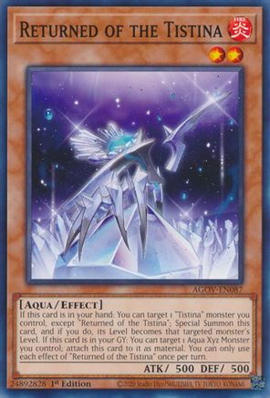 Returned of the Tistina (AGOV-EN087) - Age of Overlord 1st Edition Age of Overlord Yugioh Single  Squirtle Squad Card Shop.