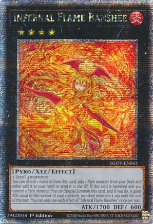 Infernal Flame Banshee (Quarter Century Secret Rare) (AGOV-EN043) - Age of Overlord 1st Edition Age of Overlord Yugioh Single  Squirtle Squad Card Shop.