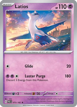 Latios 073  - Holofoil SV04 Paradox Rift - Rare SV04: Paradox Rift Pokemon Single  Squirtle Squad Card Shop.